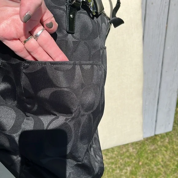 Coach Black Signature Tote - Picture 7 of 16